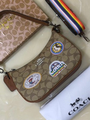 Coachh Teri Shoulder Bag with Patches and Original Box(Scentiq)AV112