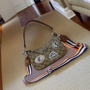 Coachh Teri Shoulder Bag with Patches and Original Box(Scentiq)AV112
