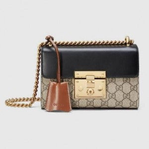 Guccii Padlock Shoulder Bag with Double OG Box Dust Bag (Orange) (Scentiq)AV174