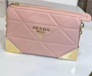 Pradaa Quiltedd Nappa Leather Shoulder Bag with OG Box and Dust Bag (Scentiq)AV276
