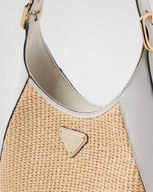 Pradaa Jute Shoulder Bag with OG Box & Dust Bag (White) (Scentiq)AV271