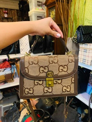 Guccii Ophidiaa GG Supreme Top Handle Bag with Box Big Size (Scentiq)AV172