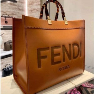 Fendii Romaa Plain Ladies Trendy Leather Handbag 35 CM Big Size (Scentiq)AV132