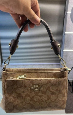 Coachh Sling Bag Black Premium Quality with Dust Bag and Card (Scentiq)AV097