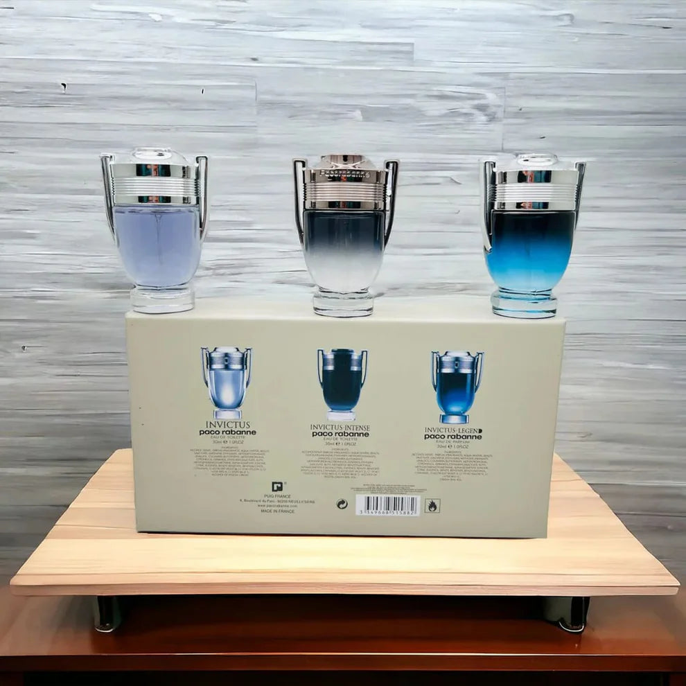 PACCO RAABANE INVICTUS 30ML 3 PIECE SET (Scentiq)